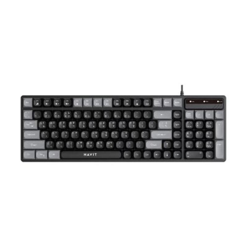Havit KB257 Wired Black & Gray Keyboard with Bangla