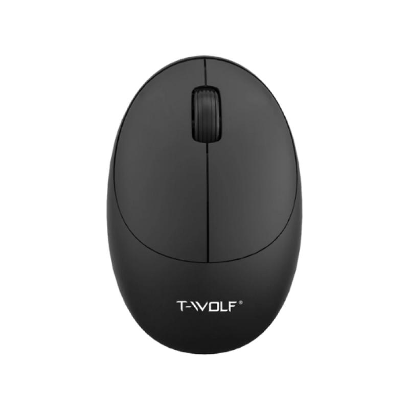 T-wolf T87 Wireless Black Rechargeable Mouse - Dual Mode
