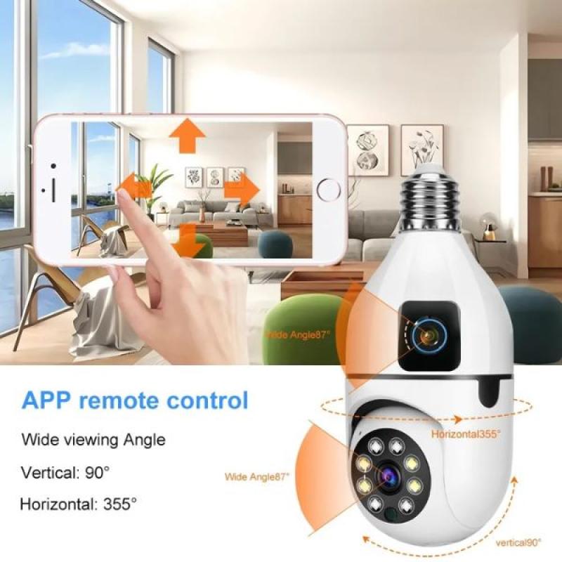 V380 Pro Dual Lens Bulb WiFi 2MP Indoor Camera