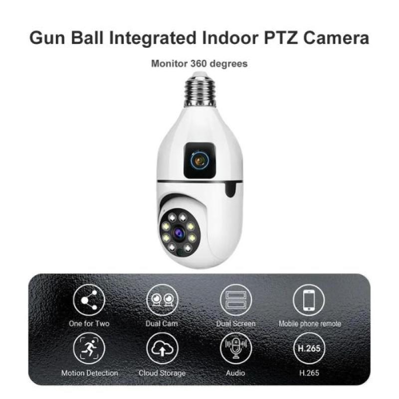 V380 Pro Dual Lens Bulb WiFi 2MP Indoor Camera