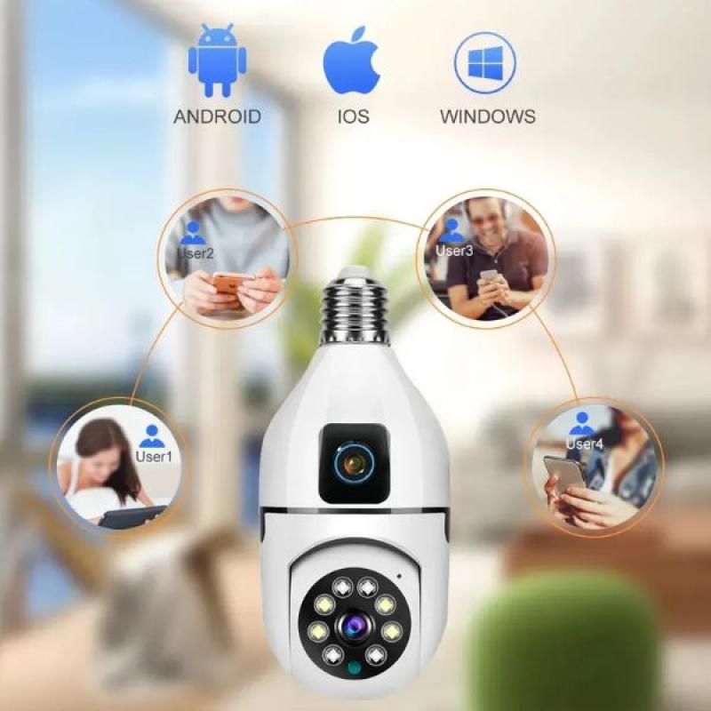 V380 Pro Dual Lens Bulb WiFi 2MP Indoor Camera