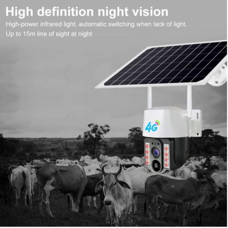 V380 Pro 4G Sim Supported 2MP Outdoor Solar PTZ IP Camera