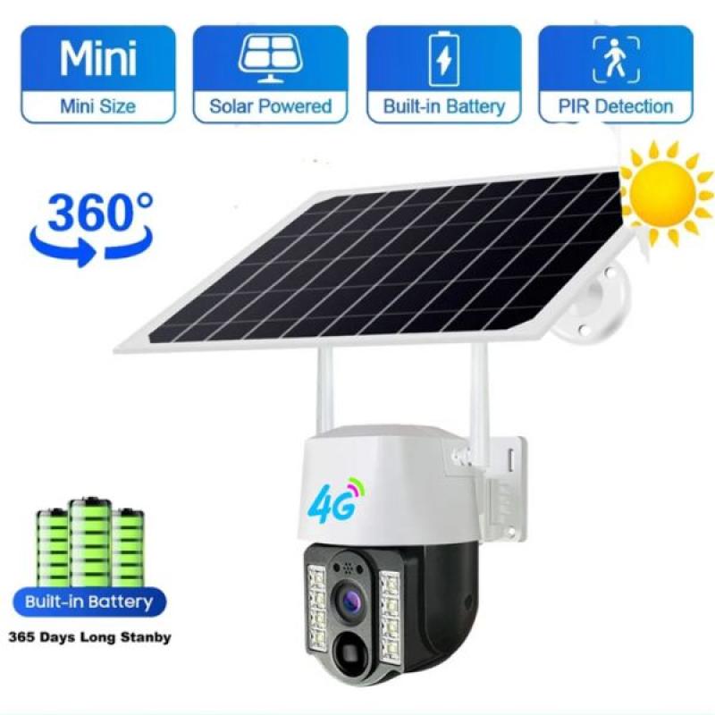 V380 Pro 4G Sim Supported 2MP Outdoor Solar PTZ IP Camera