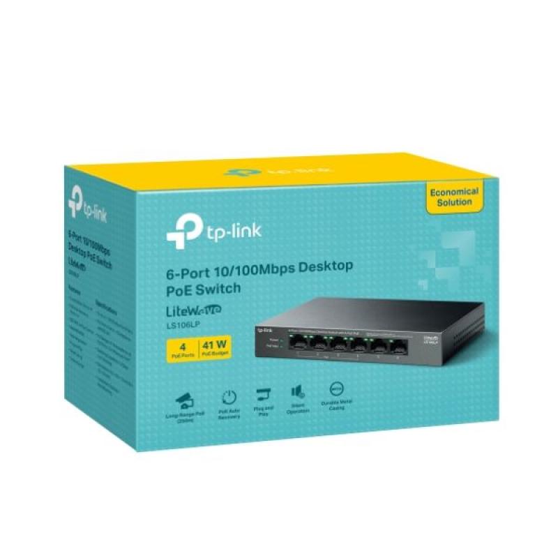 TP-Link LS106LP 6-Port 10/100Mbps Desktop Switch