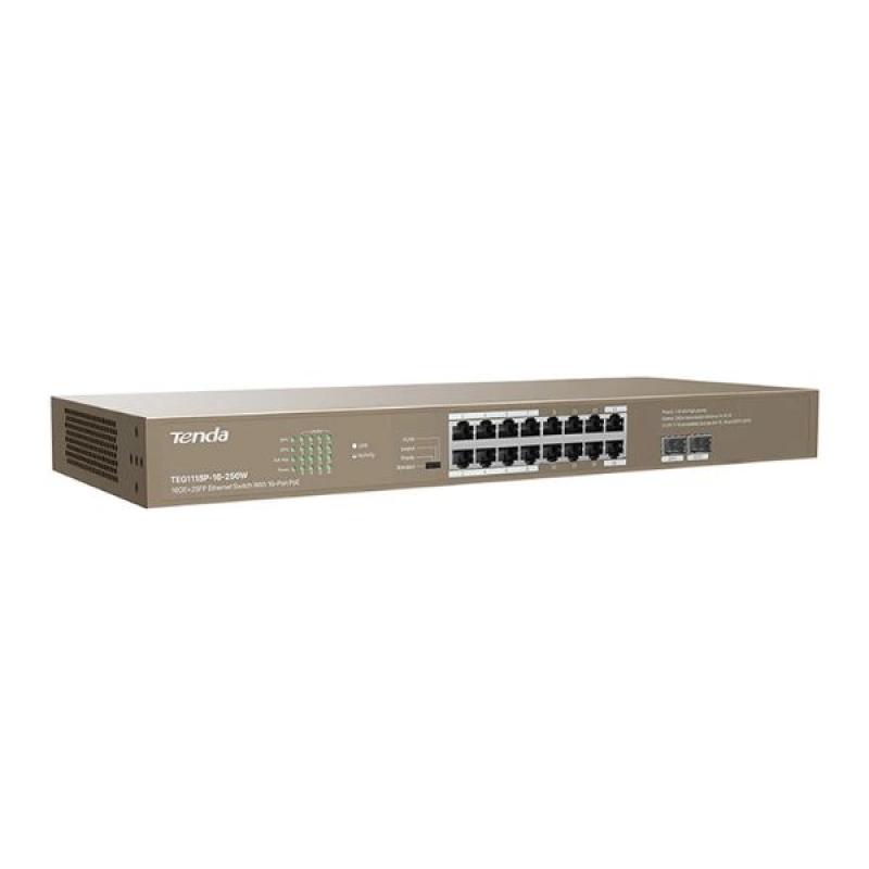 Tenda TEG1118P-16-250W 16-Port Unmanaged PoE Switch