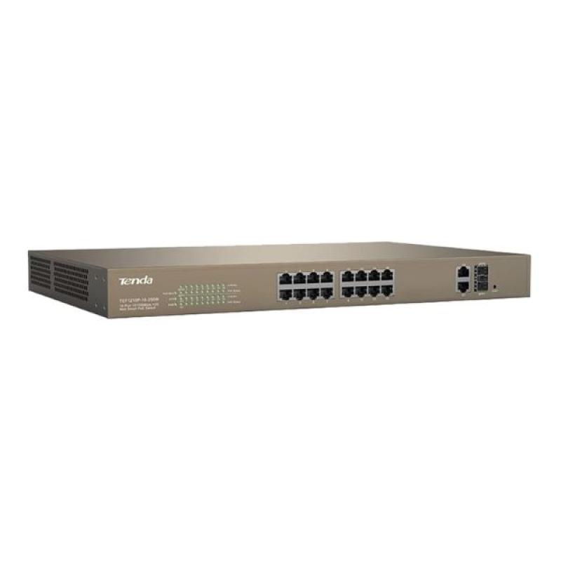 Tenda TEF1218P 16-Port 10/100Mbps + 2 Gigabit Smart PoE Switch
