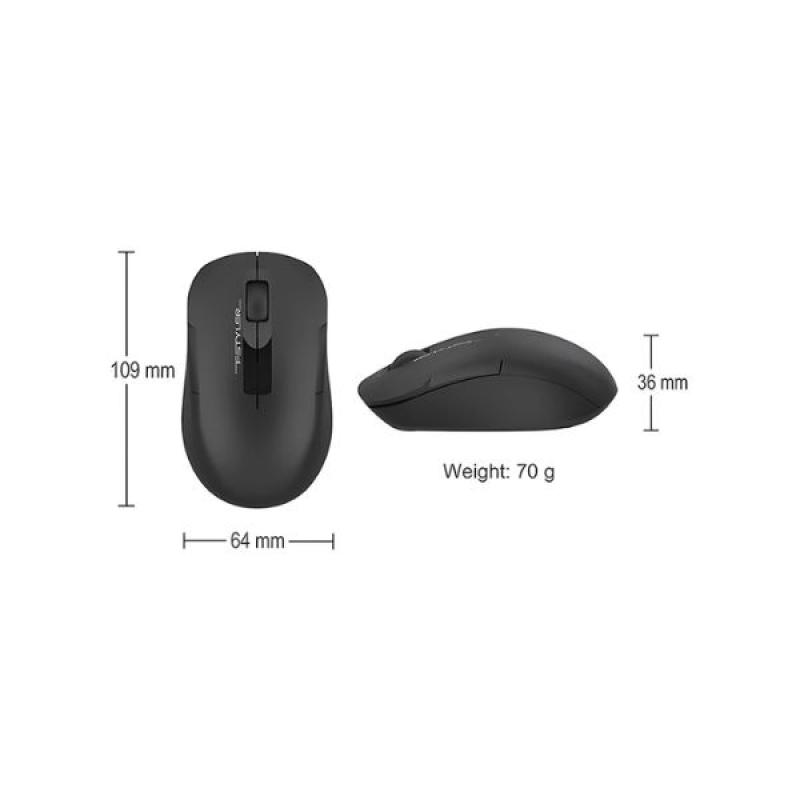 A4tech FG15C Air2 FStyler Wireless Black Dual Function Air Mouse