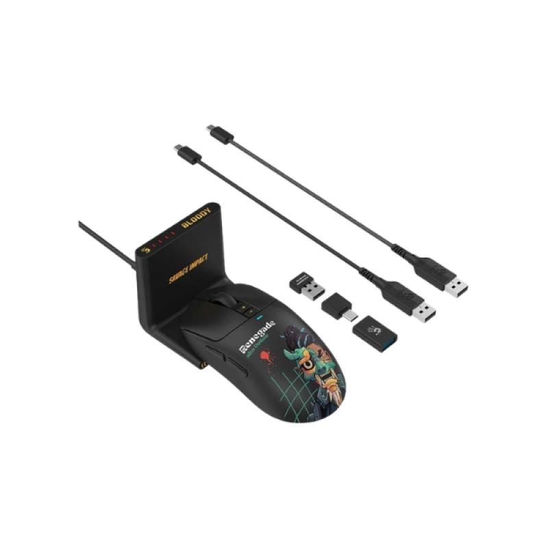 A4tech Bloody R72 Ultra Duo Black Wireless Gaming Mouse with Dock