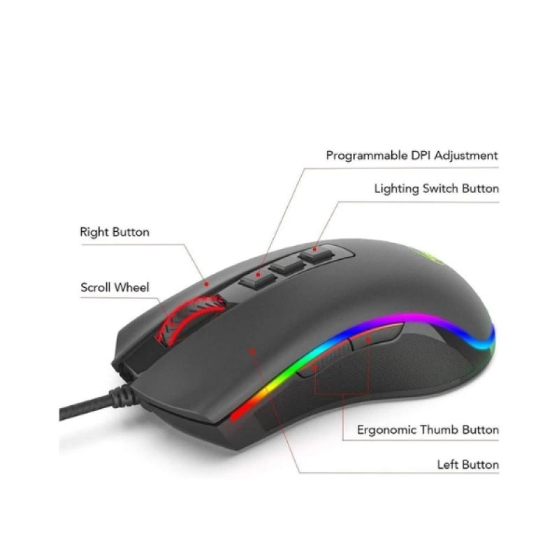 Redragon M711 COBRA Wired Black RGB Gaming Mouse