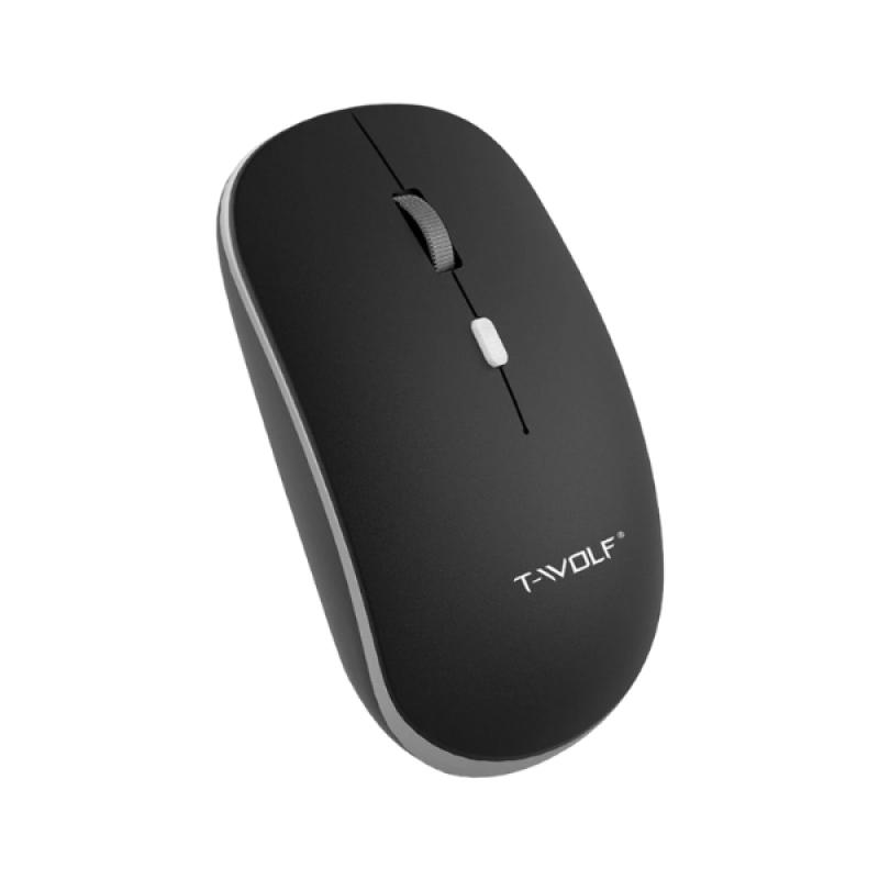 T-wolf T90 Wireless Silent Black Rechargeable Mouse