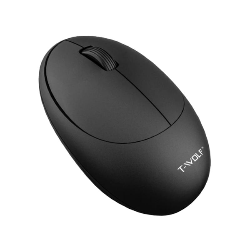 T-wolf T87 Wireless Black Rechargeable Mouse - Dual Mode