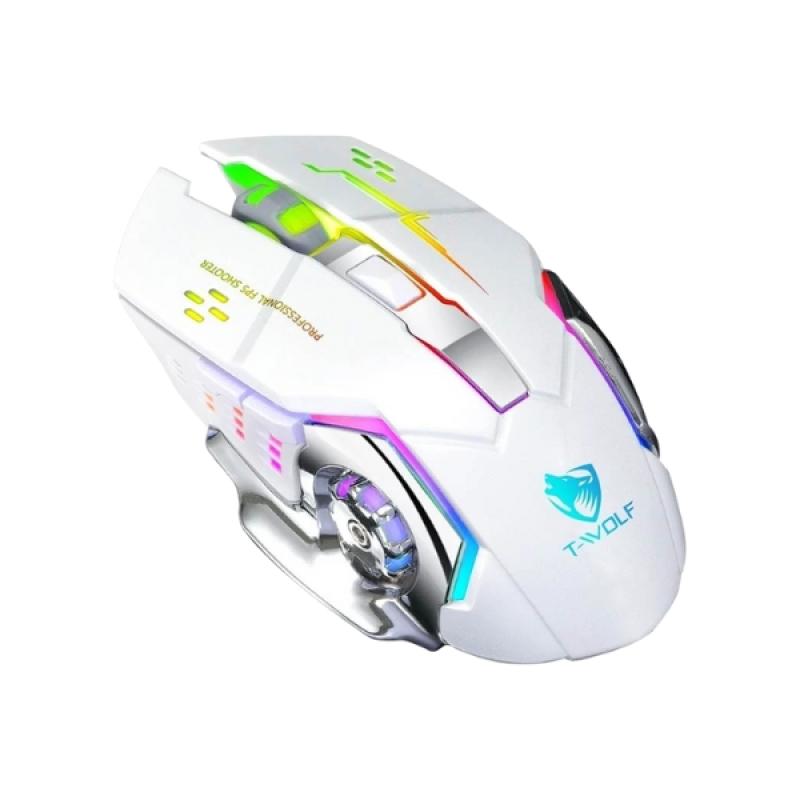 T-wolf Q13B RGB Wireless Dual Mode Pearl Gaming Mouse