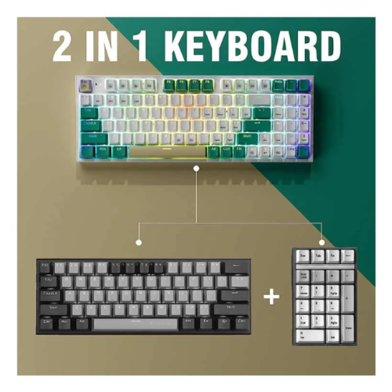 Redragon K643 94-keys RGB Wireless Tri-modes Mechanical Gaming Keyboard