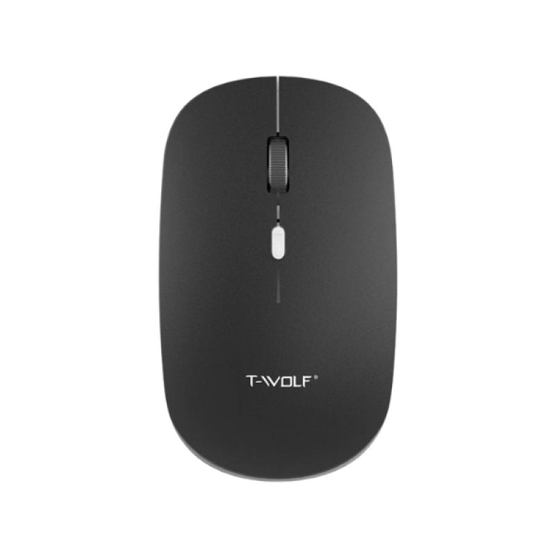 T-wolf T90 Wireless Silent Black Rechargeable Mouse