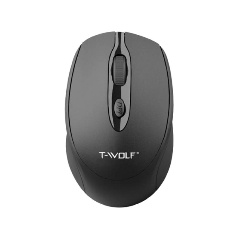 T-wolf T75 Wireless Black Rechargeable Mouse -Dual Mode