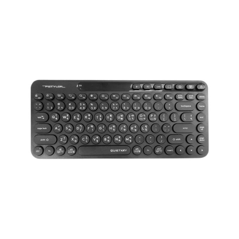 A4tech Fstyler FBK36C AS Dual Mode Black Mini Keyboard - Dual Mode